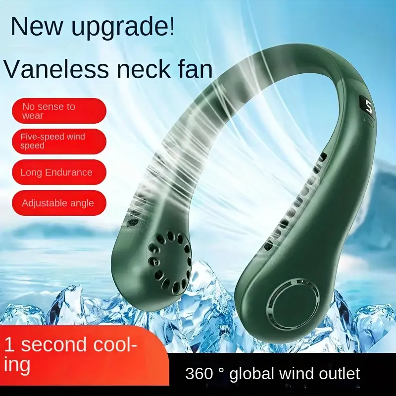 Vaneless Neck Hanging Fan 360° Cooling