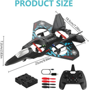 TAK TAK RC Fighter Jet Drone Toy with Remote Control