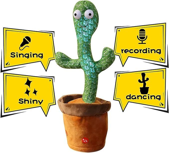 Dancing Cactus Toy – Singing, Recording & Dancing Plush Cactus