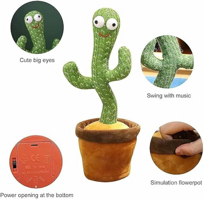Dancing Cactus Toy – Singing, Recording & Dancing Plush Cactus